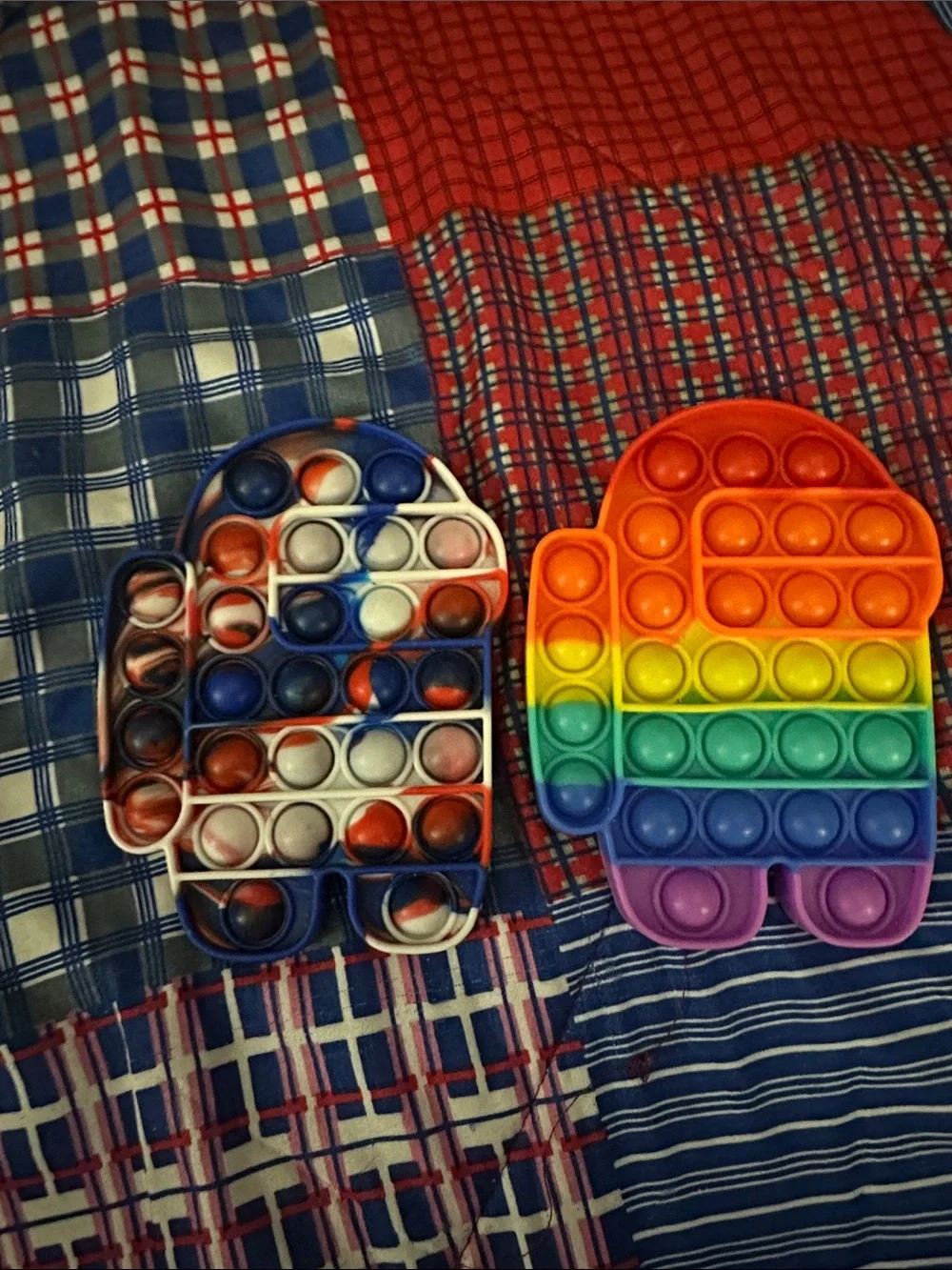 Kids Among Us Rainbow Pop It Fidget Toy - Multicolor & Red-White-Blue Styles